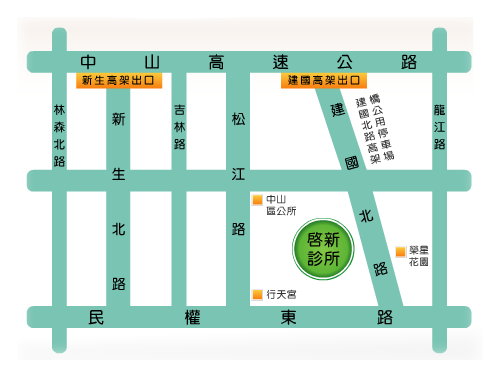 地理位置-台北市建國北路三段42號5樓